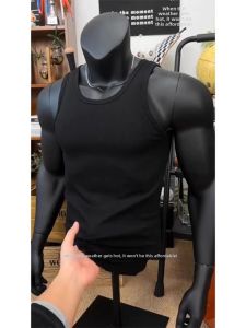 OUMULONG | Elastic Fitness Training Vest Men Black