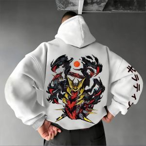 Pokémon Anime Giratina Genuine Printed Mens Pullover Autumn and Winter New Loose Casual Gym Sports American Hip Hop Sweater Top