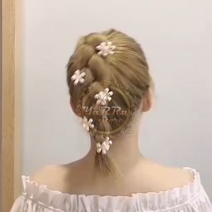 JEPIT RAMBUT WANITA KOREA RETRO PEARL BUNGA ELEGANT AKSESORIS RAMBUT JEDAI IMPORT AK81