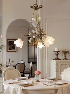 MIYUN | Vintage French Romantic Flower Chandelier Three Heads
