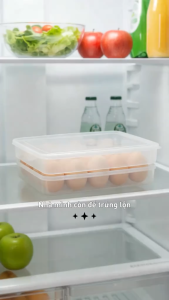 Hộp Đựng Trứng 24 Quả Có Nắp Đậy Hộp Để Thực Phẩm Trong Tủ Lạnh Có Nắp Đậy Tiện Lợi  - D1986