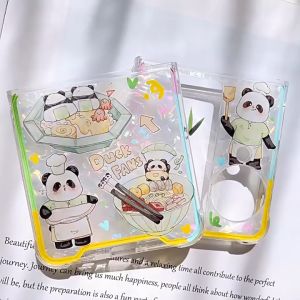 เคสโทรศัพท์มือถือสำหรับ OPPO Find N3 Flip Find N2 Flip เคสพิมพ์ลายเชฟแพนด้า