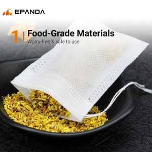 100pcs Empty Tea Bag Filter Uncang Teh Kosong DIY Tea Filter Bag Drawstring Non Woven Filter Bag