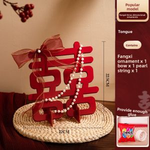 ETY | Engagement Wedding Decor 3D Double Happiness Ornament