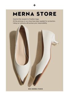 Merna Metal Embossed Leather Sheepskin Womens mid High Heels Single Shoes Slip-On Fashion Footwear for Young Adults