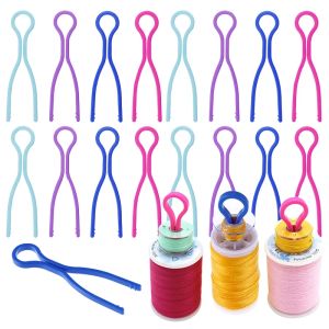10PCS Sewing Bobbin Clips Long Thread Clip Spool Storage Holder Organizer Plastic Sewing Clips Sewing Accessories Tools