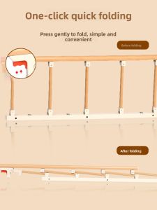 Aluminum Alloy Folding Guardrail for Elderly And Children Bedside Barrier Handrail No Drilling Required Adjustable Height