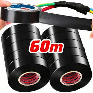 60M High Adhesion PVC Electrical Tape / Heat Resistant Insulating Tape for Wire Repair / Waterproof PVC Insulation Tape for Electrical Work