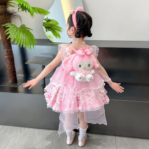 Lolita Style Birthday Girls Dress Childrens Summer Princess Skirt Cartoon Anime Element Short Sleeve One Piece Dress