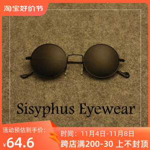 กระเป๋าแว่นกันแดดแบรนด์ดังซูนหงอคงแว่นกันแดดกรอบกลมแนววินเทจสไตล์อเมริกันสำหรับผู้ชายและผู้หญิงเลนส์โพลาไรซ์ระดับไฮเอนด์ทรงกลมเท่ะและหล่อ