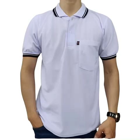 Kaos Polos - Kaos Berkerah Pria Saku Lengan Pendek | Kaos Polo Shirt ...