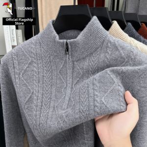 TUCANO | 100 Pure Wool Half-zip Turtleneck Sweater