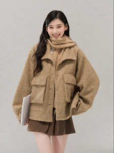 YIKEXIAOYEMEI | Áo Khoác Ngắn Thời Trang Retro Vintage Nữ