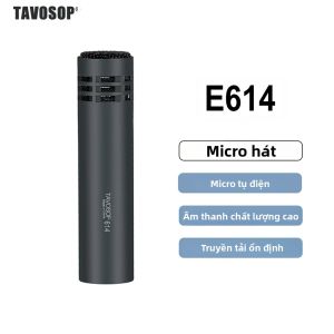 TAVOSOP E614 Condenser Instrument Microphone Cardioid Với Kẹp Gắn Chất Lượng Cao Một Mảnh Dành Cho Bộ Trống Sử Dụng Trong Phòng Thu Chuyên Nghiệp