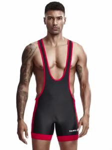 TAUWELL | Mens One-Piece Wrestling Singlet Sport Dance Leotard Unitard Short Jumpsuit New Arrival