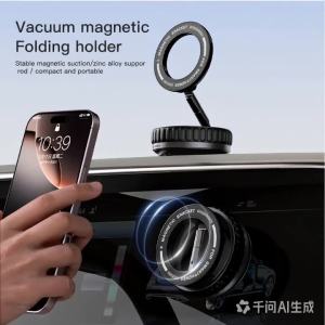 kebidumei | Car Vacuum Strong Magnetic Holder Foldable Suction Stand Adjustable Rotatable Mounts Motorcycle Phone Holder For iphone Samsung