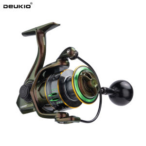 DEUKIO Colorful Spinning Fishing Reel 5.0:1 Gear Ratio 33lb Drag Metal Knob Grip for Saltwater Freshwater Fishing Reels