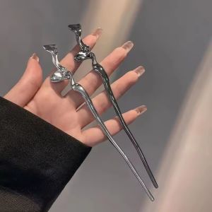 New Punk Metal Simple Hair pin Chinese Style Hair Sticks Women Hair Clip Pin Headwear Wedding Headdress Jewelry Accessories