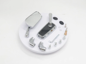 Universal Motorcycle Side Mirror H3229B Silver & Black Color Optional