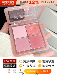 Hold Live Blush Powder Fog Four Color Blush Cream Expansion One Piece Combination Multicolor Disk Cheek Highlighting Women