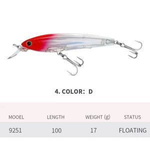 BILLINGS 1 Cái 10cm/17g Mồi Câu Nhân Tạo Nổi Với Móc Ba Ngạnh Sắc Bén Dành Cho Câu Cá Nước Ngọt & Biển Phụ Kiện Câu Cá Thực Tế