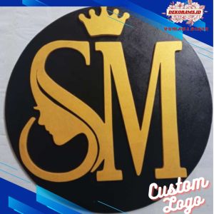 Huruf Kayu Papan Logo Kayu Hiasan Dinding Kayu Custom Nama