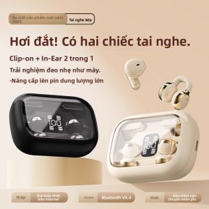 IFKOO | Wireless Bluetooth Hybrid Clip-On and Half In-Ear Headphones 2026 New Long Battery Life