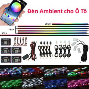 Bộ Đèn Viền Nội Thất Ô Tô BMW Đèn LED RGB Sợi Quang Acrylic Đèn Cửa Nội Thất Với Điều Khiển Bluetooth Qua Ứng Dụng