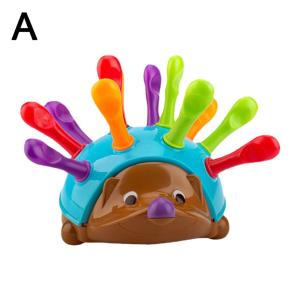 Hedgehog Insert Toy Montessori Fine Motor Skills Toy for Toddlers Develops Hand-Eye Coordination Color Sorting Abilities