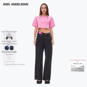 ANN ANDELMAN | Deconstructed High-Waist Tapered Twist Waist Jeans