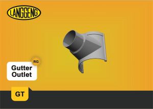 Langgeng Corong Talang Air Gutter Outlet RG - GT 6" - Fitting PVC