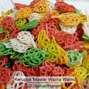 1KG.KERUPUK MENTAH KERUPUK MAWAR WARNA