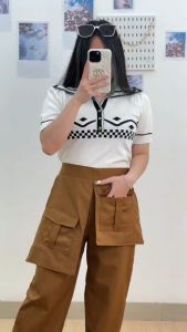 4468 Karen Highwaist Cargo Pants | Celana Kargo Wanita - Highwaist Loose Cargo Pants