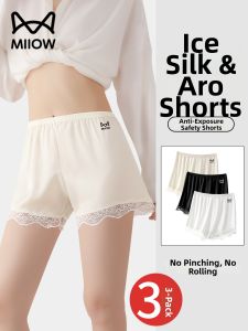 MiiOW | Breathable Silk Home Sleep Shorts Anti-Peep 3-in-1 Lightweight Safety Pants