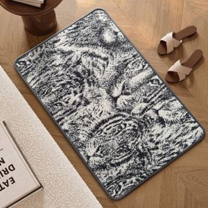 VIKAMA Hiện Đại Trừu Tượng Hình Học In Hình Động Vật Sàn Chống Trơn Trượt Thảm Polyester Cho Phòng Tắm Lối Vào Phòng Ngủ Trong Nhà Trang Trí Nhà Cửa