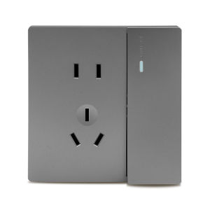 International Electrician 86 Type Concealed Power Wall Switch Socket Panel Cover Plate Five-Hole Porous Charging Golden Gray