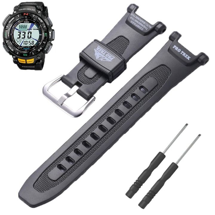 Rubber Strap Suitable for Casio Protrek Prg-240 PRG-40 Prg240T Prg40T  Pathfinder Series Men's Sport Waterproof Watch Band Accessories | Lazada  Singapore