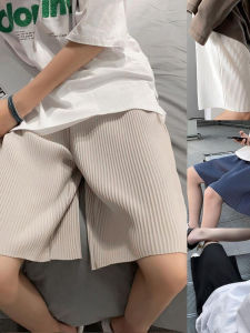 Comfortable Casual Loose Wide-Leg Shorts Draped Sporty Straight Cut Elastic Waist Anti-Wrinkle Summer Shorts for Teens