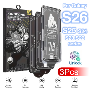 3Pcs For Galaxy S26 S25 S24 Ultra S23 S22 Plus Edge Tempered Glass Screen Protector 9H No Dust Mobile Accessories fingerprint