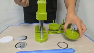 DIY 25MM 32MM 58MM Button Pin Maker Machine Kit Badge Press Handmade Customized Accessories Green Set