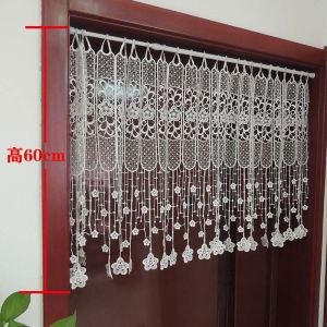 Khăn Màn Cửa Ren Trang Trí Không Cần Khoan Treo Thanh Phổ Biến Phòng Ngủ Phòng Bếp Tách Biệt Nửa Cửa Rỗng Kết Quả