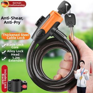 Anti-theft Long Cable Portable Bicycle Lock