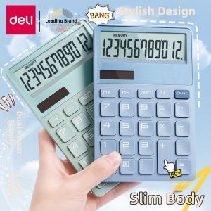 deli | Portable Mini Dual Power Computer Calculator