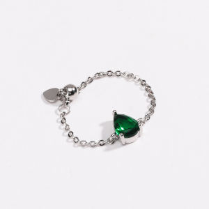 Fashion Adjustable Colored Water Drop Zircon Rings For Women Simple Engagement Wedding Rings Fashion Jewelry Accessories Gift