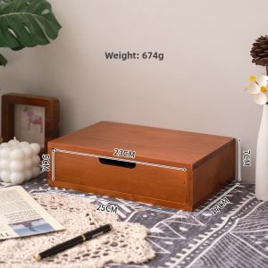 JUXIANYOU | Desktop Drawer Storage Organizer And Monitor Riser 3 Levels