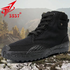 High-Top Mens Outdoor Hiking Shoes Comfortable Breathable Training Rubber Shoes Wear-Resistant Labor Protection Shoes