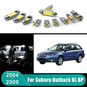 For Subaru Outback BL BP 2004 2005 2006 2007 2008 2009 11pcs Car LED Bulbs Interior Reading Lamp Door Trunk Lights Accessories