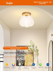 GUJIA | Eye-protection Corridor Ceiling Light Wood Cream Style