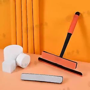 Cây lau kính đa năng Chổi lau kính kèm gạt nước silicone xoay 360 độ chống trượt nhỏ gọn thông minh tiện lợi