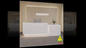 Bàn thu ngân bàn lễ tân bàn tính tiền bằng gỗ MDF QTT513- NỘI THẤT LẮP RÁP VIENDONGADV